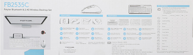 Набор периферии A4Tech Fstyler FB2535C Icy White белый/серый