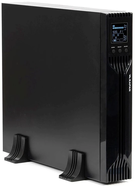 Источник бесперебойного питания Бастион Rapan 1000-RACK-IN-2X9 черный (8936)
