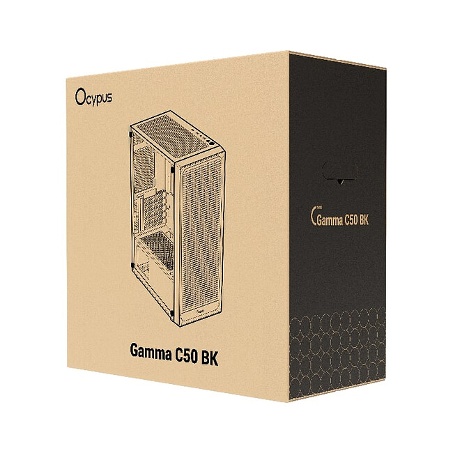 Корпус Ocypus Gamma C50 без БП Black (Gamma-C50-BKG000XX-GL)