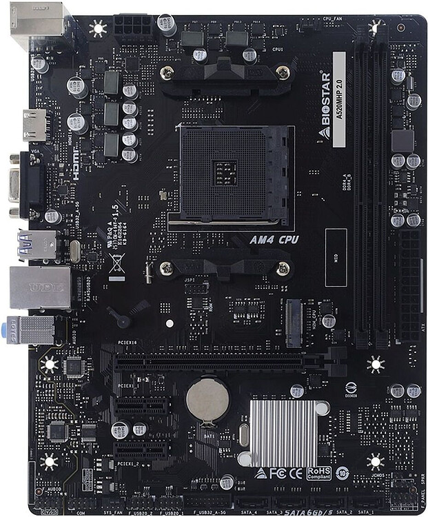 Материнская плата Biostar A520MHP 2.0