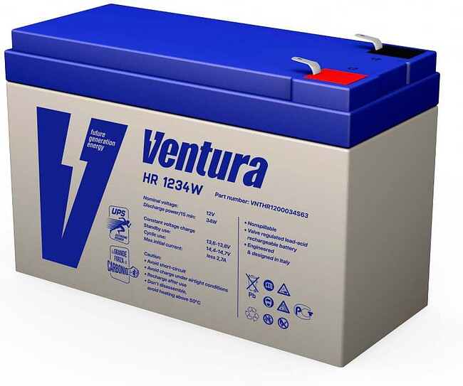 Аккумулятор для ИБП Ventura 12В 9Ач (HR 1234W)