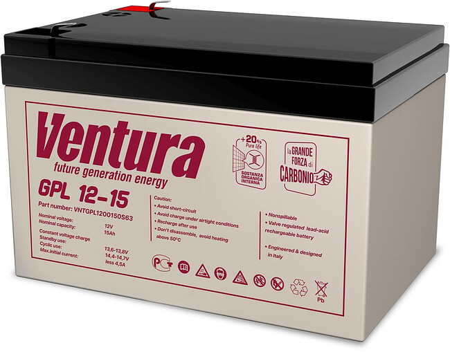Аккумулятор для ИБП Ventura GPL 12-15 Аккумулятор для ИБП Ventura GPL 12-15