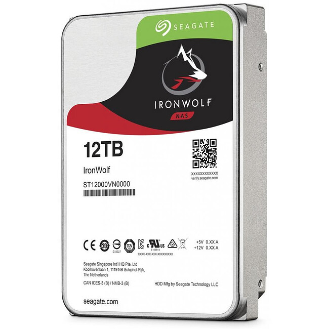 Жесткий диск Seagate 12TB SATA3-600 Ironwolf (ST12000VN0008)