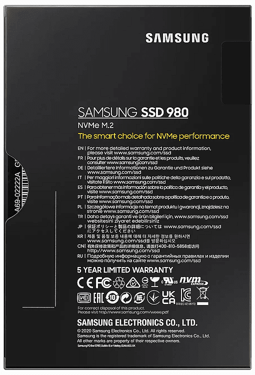 SSD диск Samsung 980 1TB (MZ-V8V1T0BW)