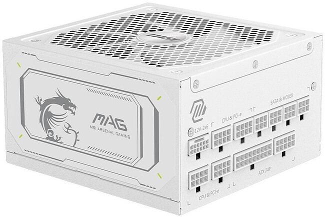 Блок питания MSI MAG A1000GL 1000W PCIE5 White (306-7ZP9B51-CE0)