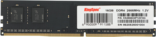 Оперативная память Kingspec DDR4 DIMM 16Gb PC21300 (KS2666D4P12016G)