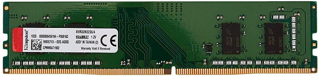 Оперативная память Kingston ValueRAM 4GB DDR4 PC4-25600 (KVR32N22S6/4) Оперативная память Kingston ValueRAM 4GB DDR4 PC4-25600 (KVR32N22S6/4)