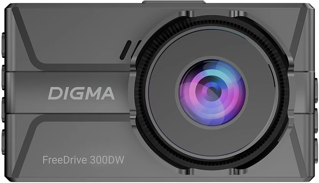 Автомобильный видеорегистратор Digma FreeDrive 300DW черный (FD300DW)