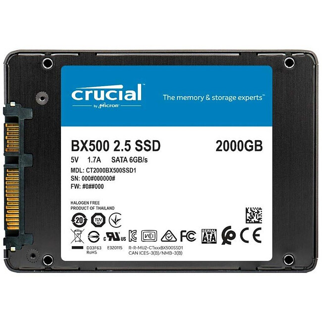 SSD диск Crucial BX500 2TB (CT2000BX500SSD1)