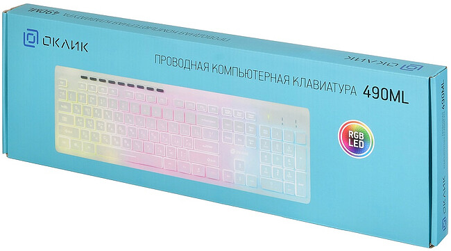 Клавиатура Oklick 490ML белый