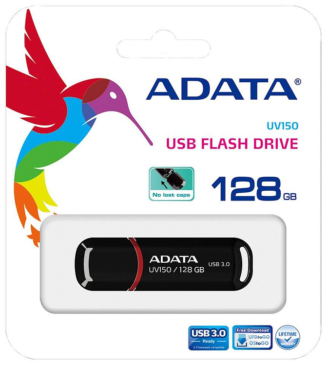 USB Flash-накопитель A-Data DashDrive UV150 128GB (AUV150-128G-RBK)