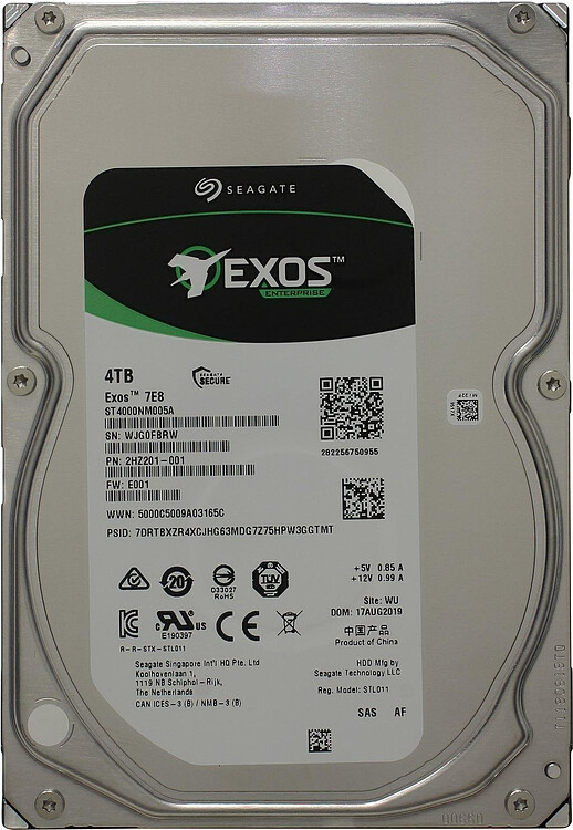 Жесткий диск Seagate Exos 7E8 4TB (ST4000NM005A)