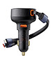 Автомобильное зарядное Baseus Enjoyment Pro U+Retractable C 60W Cluster Black (C00057802111-02)