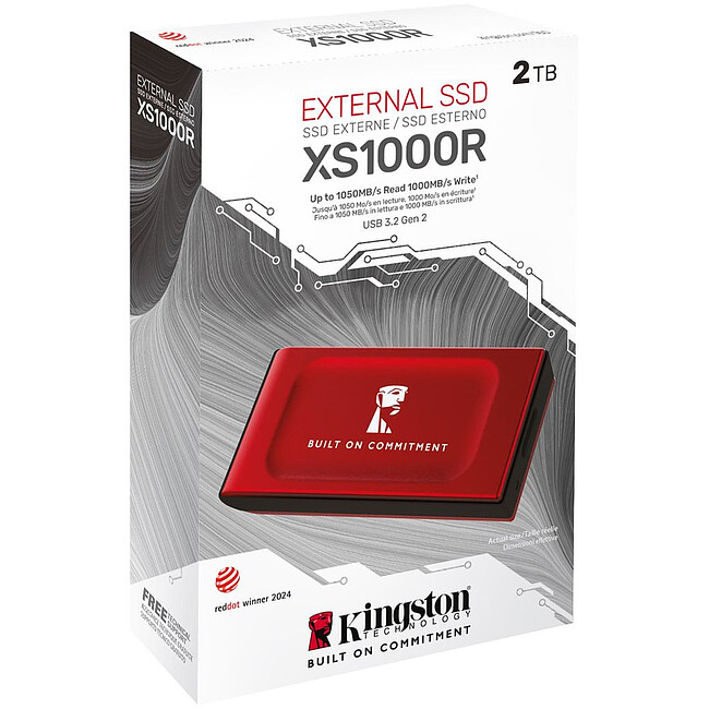Внешний накопитель Kingston XS1000 2TB (SXS1000R/2000GA)