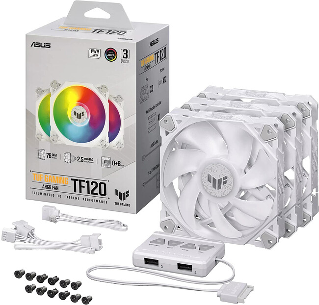 Комплект вентиляторов для корпуса ASUS TUF GAMING TF120 ARGB (90DA0033-B09030)