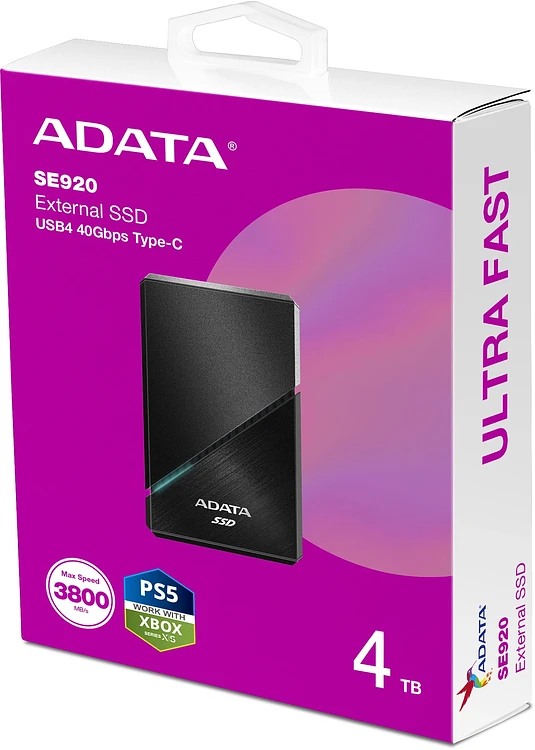 Внешний накопитель A-Data 4TB EXT (SE920-4TCBK)