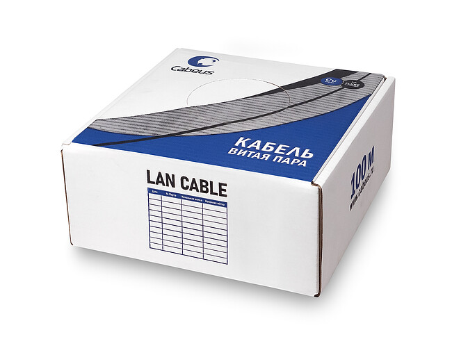 Кабель витая пара Cabeus UTP-4P-Cat.5e-SOLID-OUT-LSZH-UV-100