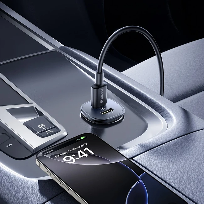 Автомобильное зарядное Baseus BS-C15C2 GoTrip DP1 Car Charger C+C 30W Cosmic Black (C00072300123-01)