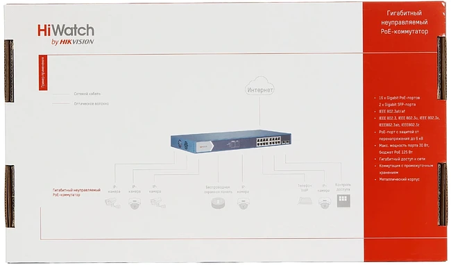 Коммутатор HiWatch DS-S1816GP