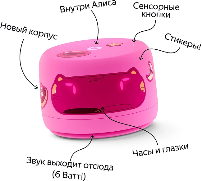 Умная колонка Яндекс Станция Лайт 2 розовый (YNDX-00026PNK)