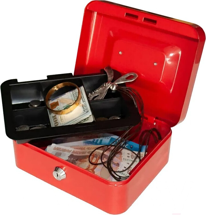 Ящик для денег Silwerhof 90x200x160 красный
