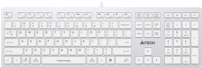 Клавиатура A4Tech Fstyler белый (FX50)