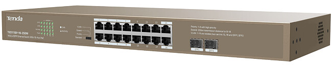 Коммутатор Tenda TEG1118P-16-250W
