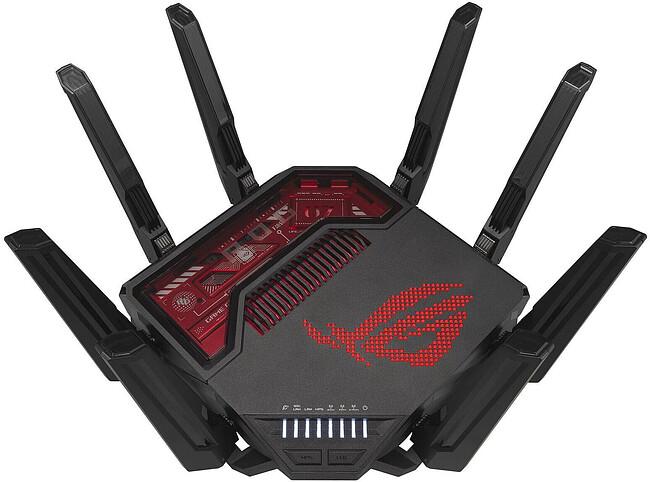 Роутер Asus ROG Rapture GT-BE19000 черный (90IG0850-MO9A0V)