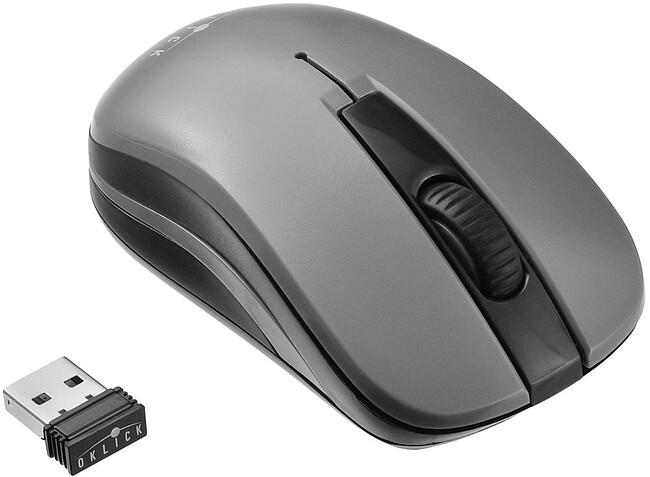 Мышь Oklick 445MW серый (945814)