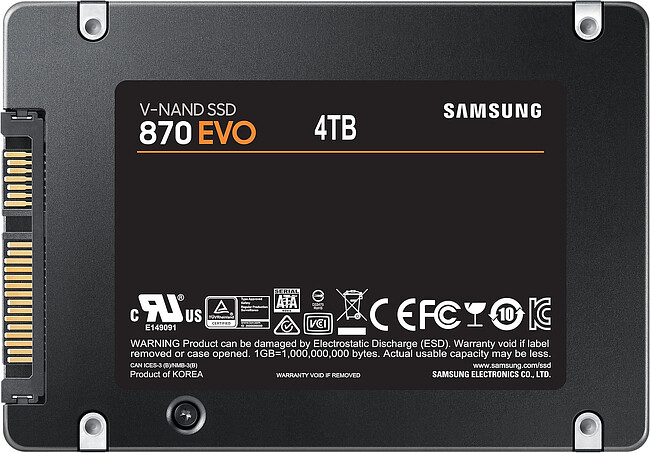 SSD диск Samsung 870 Evo 4TB (MZ-77E4T0B/EU)