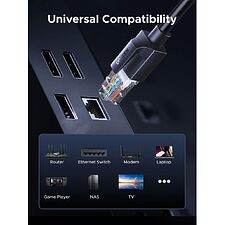 Патч-корд Ugreen NW315 1м Black (55155)