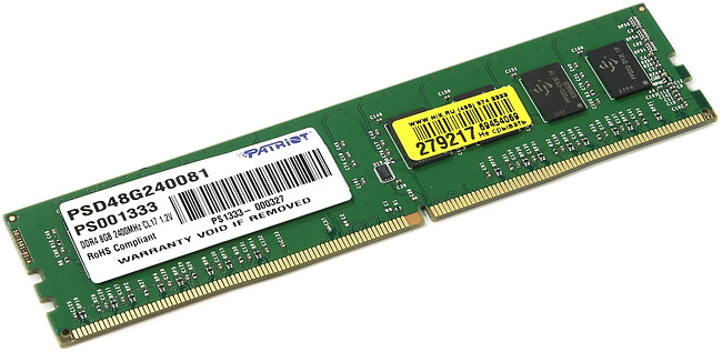 Оперативная память Patriot DDR4-2400 8GB PC-19200 (PSD48G240081)