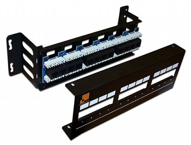 Патч-панель Lanmaster LAN-PPF12U5E/W Патч-панель Lanmaster LAN-PPF12U5E/W