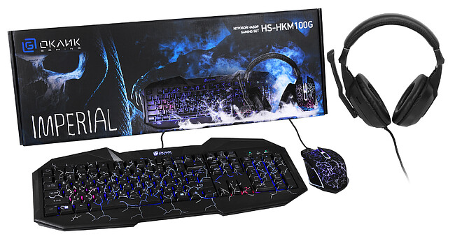 Набор периферии Oklick HS-HKM100G черный