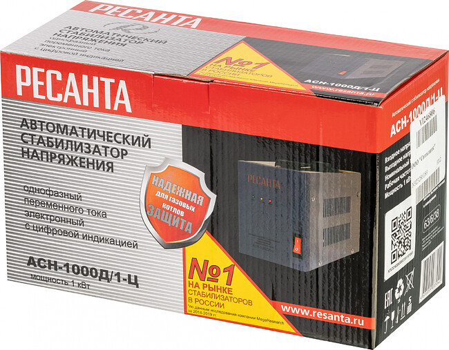 Стабилизатор напряжения Ресанта АСН-1000Д/1-Ц (63/6/38)