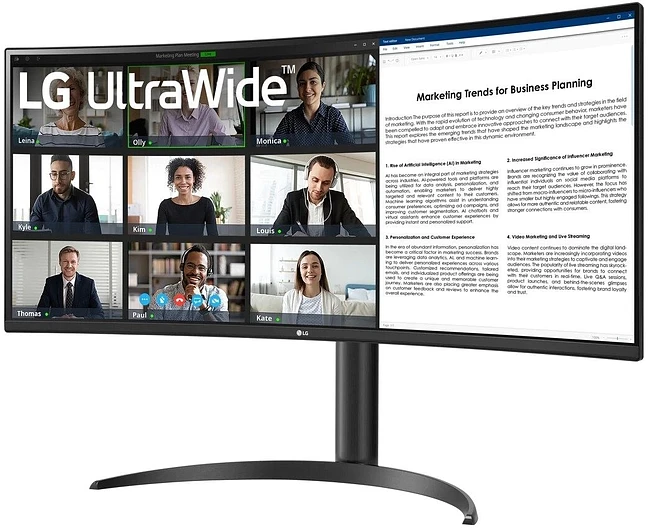 Монитор LG UltraWide 34WR55QK-B черный