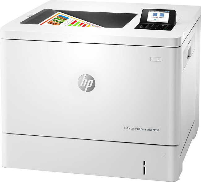 Принтер HP Color LaserJet Enterprise M554dn белый (7ZU81A)
