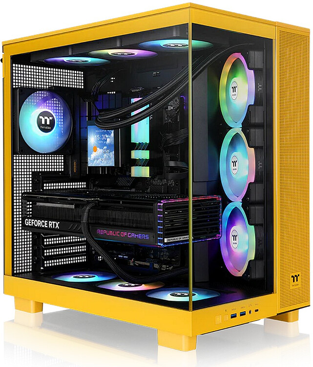 Корпус Thermaltake View 380 XL TG ARGB Bumblebee ATX без БП (CA-11E-00M4WN-00)