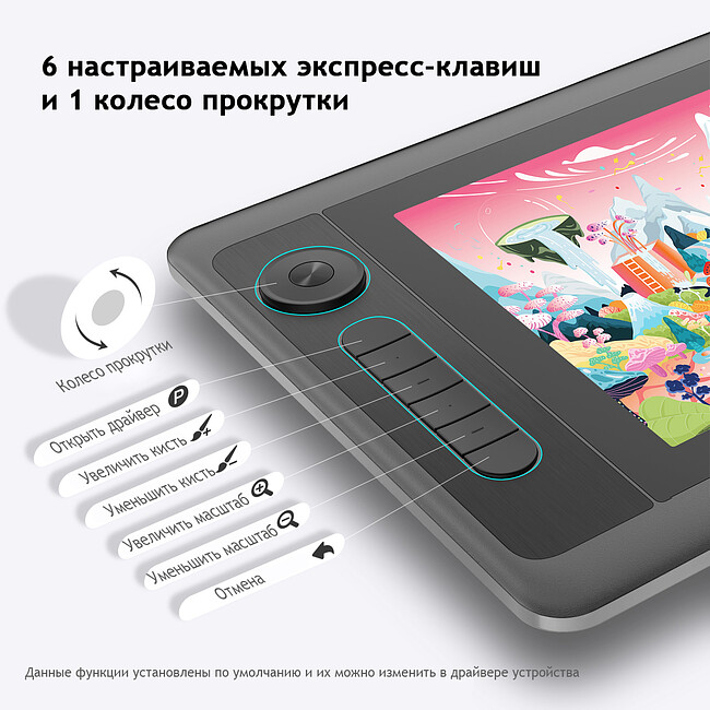 Графический планшет Parblo Coast 12pro Gen2 Black