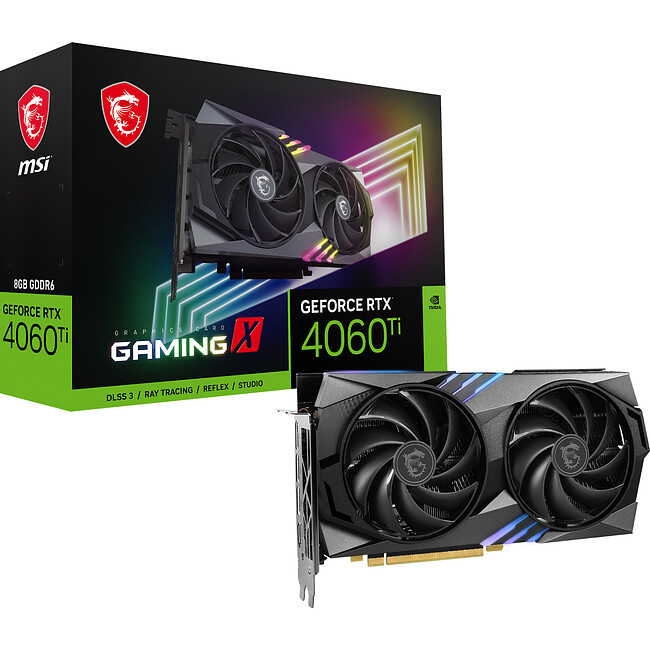 Видеокарта MSI GeForce RTX 4060 Ti Gaming X 8G GDDR6 RTL (912-V515-022)