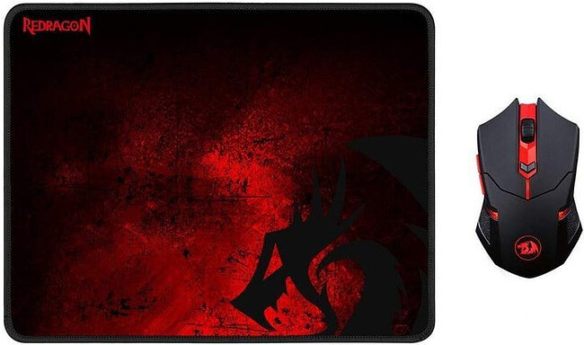 Мышь Redragon M601WL-BA с ковриком Black (78227) Мышь Redragon M601WL-BA с ковриком Black (78227)
