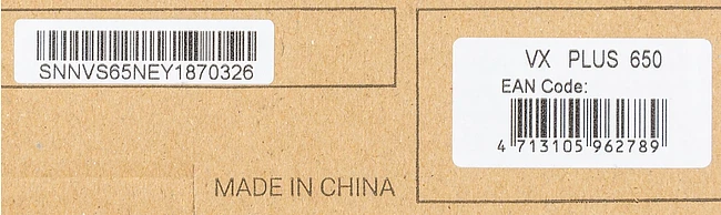 Блок питания Aerocool VX-650 PLUS