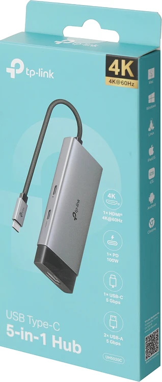 USB-хаб TP-Link UH5020C серый