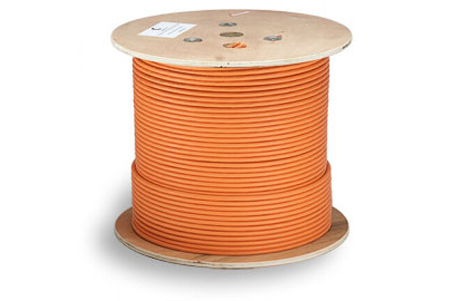 Кабель витая пара Cabeus STP-4P-CAT.6A-SOLID-IN-LSZH оранжевый
