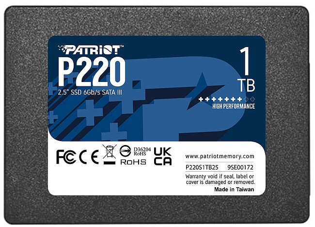 SSD диск Patriot SATA III 1Tb (P220S1TB25) SSD диск Patriot SATA III 1Tb (P220S1TB25)