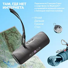 Умная колонка Яндекс Станция Стрит черный (YNDX-00030BLK)