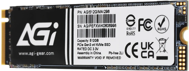 SSD диск AGi AI298 512GB oem (AGI512GIMAI298-BK)