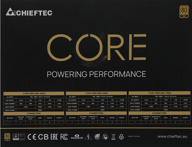 Блок питания Chieftec Core 700W (BBS-700S)