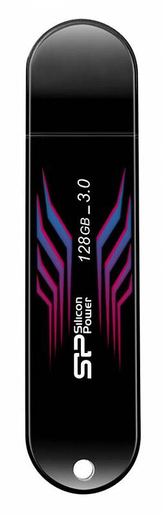 USB Flash-накопитель Silicon-Power Blaze B10 128Gb черный (SP128GBUF3B10V1B)
