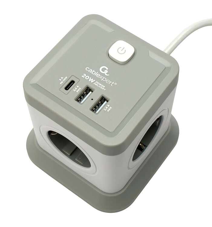 Сетевой фильтр Cablexpert TWR-4-CU2-W-2